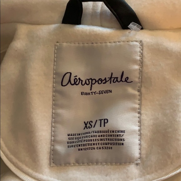 Aeropostale wool faux leather coat - Picture 5 of 6